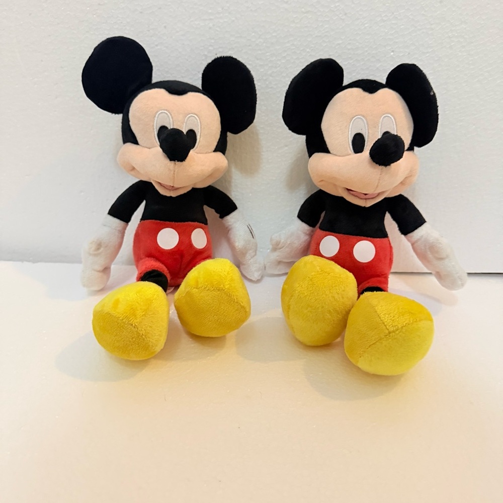 Disney Mickey Mouse Plush Duo - Black, Red, Yellow